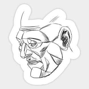 sketch face Sticker